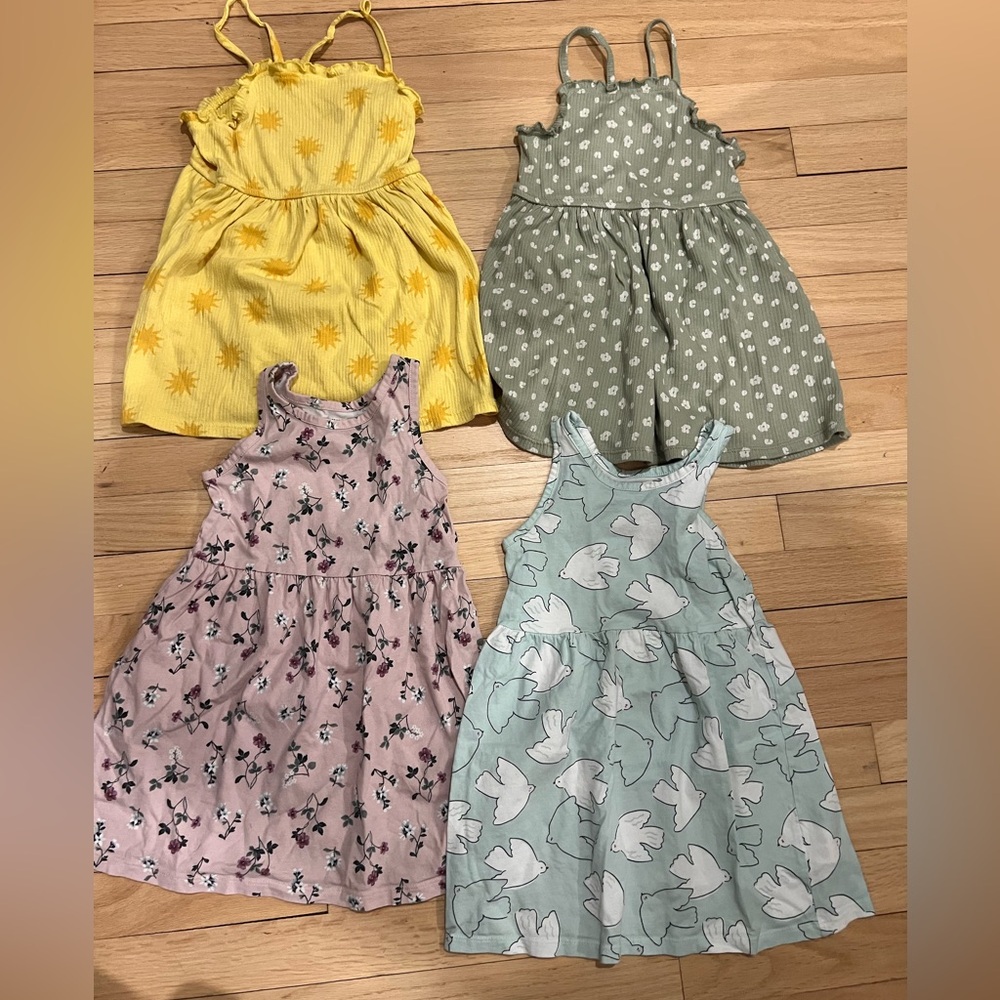 Cat & Jack Kids Dress Set - Yellow, Green, Pink, Blue